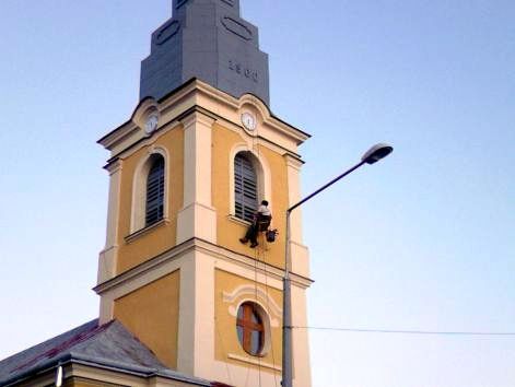 templomtorony felújítás